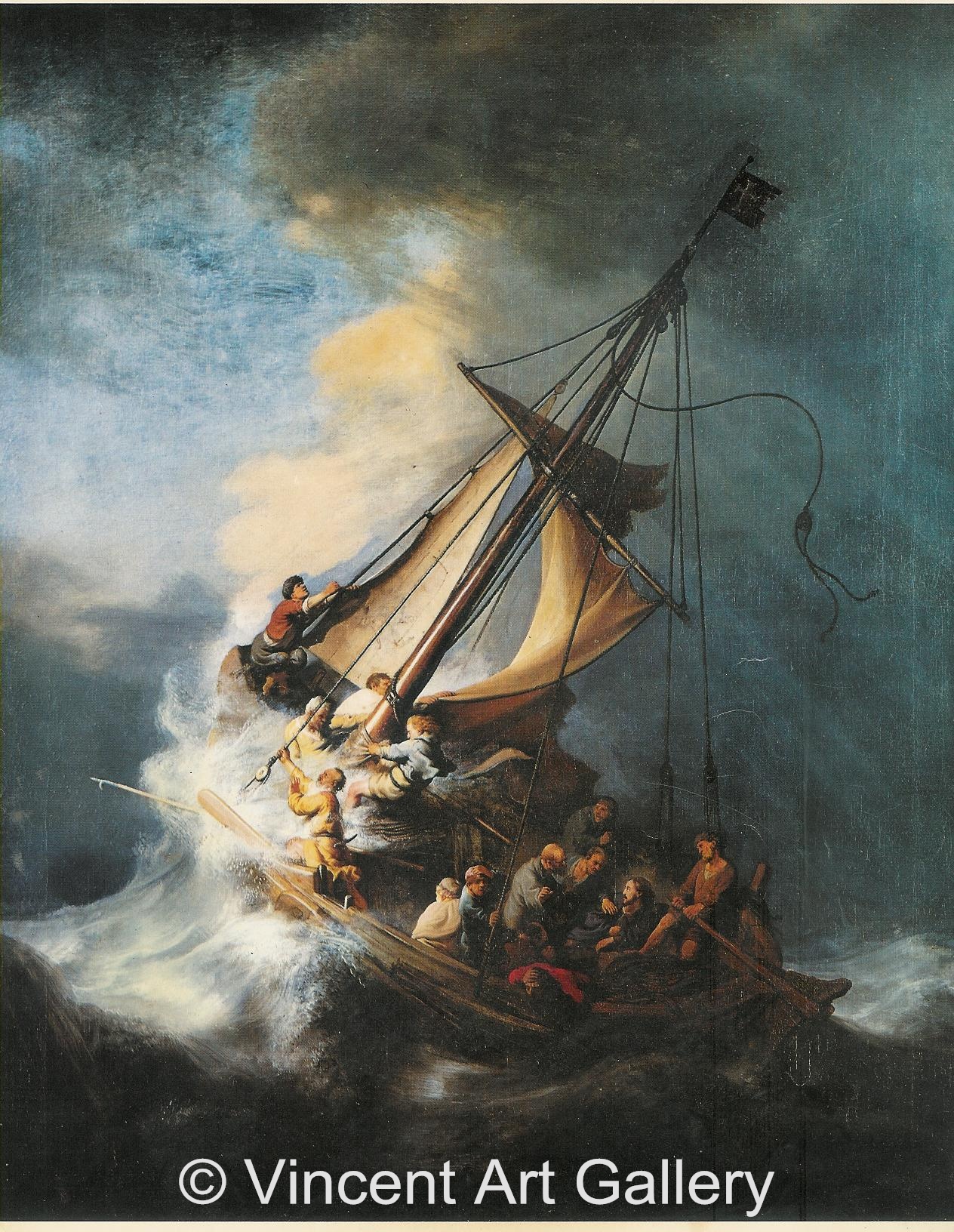 A1347, REMBRANDT, Christ in the Storm on the Sea of Galilee